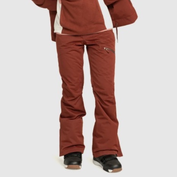 Roxy Women's Brick Red Flare Pants - Picture 1 of 6